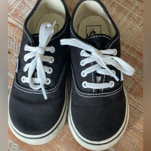 Vans Black and White Kids Sneakers